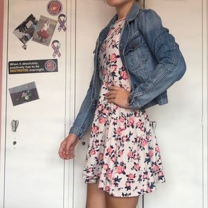 Vans Floral Printed Fit and Flare Skater Dress